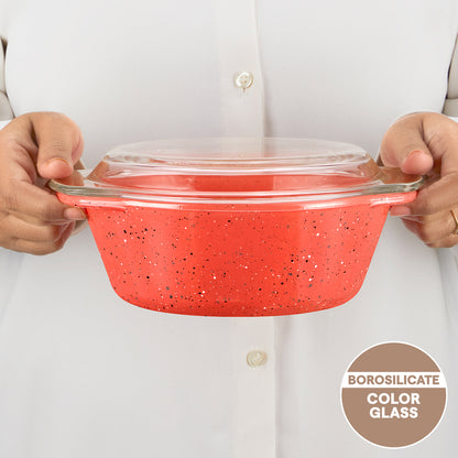 Colors Kube Pink Casserole with Lid