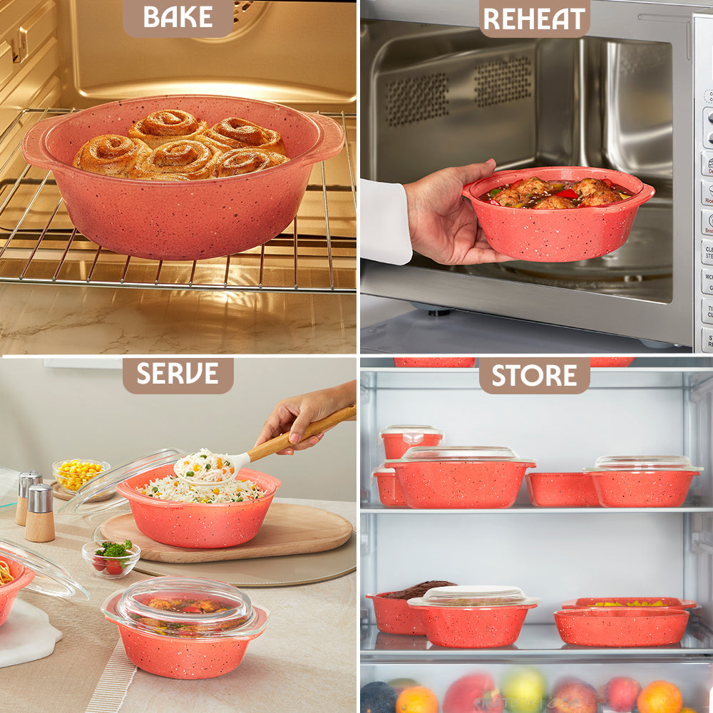 Colors Kube Pink Casserole with Lid