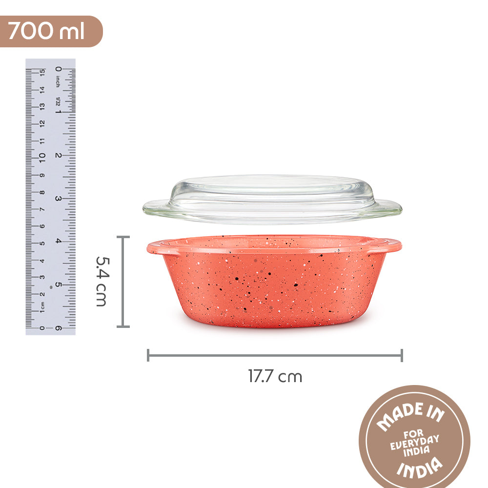 Colors Kube Pink Casserole with Lid