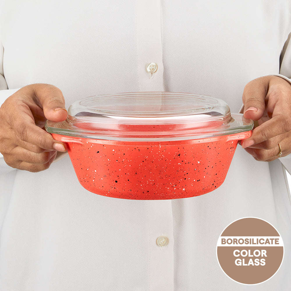 Colors Kube Pink Casserole with Lid