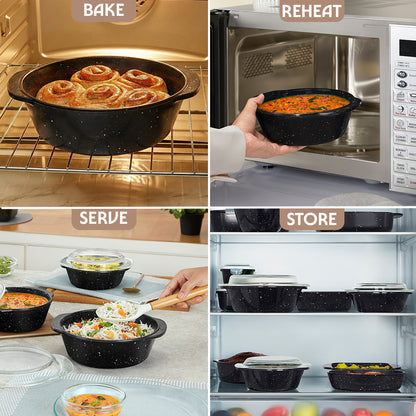 Colors Pebble Black Casserole with Lid