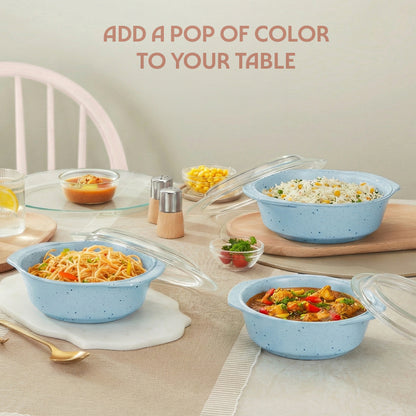 Colors Kube Blue Casserole with Lid