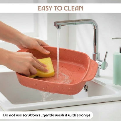 Colors Kube Pink Deep Rectangle Dish