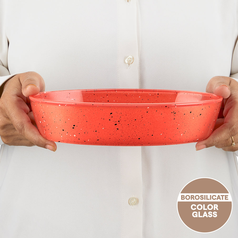 Colors Kube Pink Oval Baking Dish