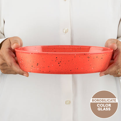 Colors Kube Pink Oval Baking Dish