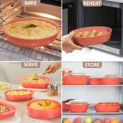 Colors Kube Pink Oval Baking Dish