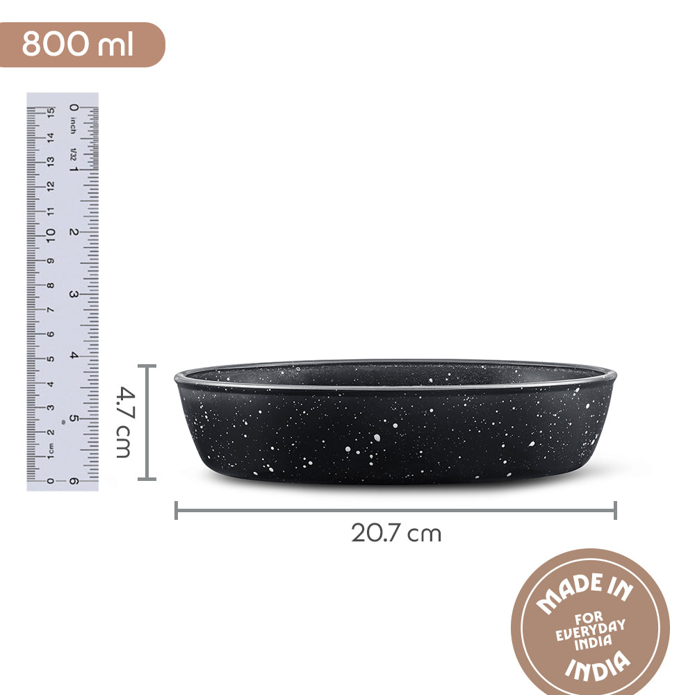 Colors Pebble Black Oval Baking Dish