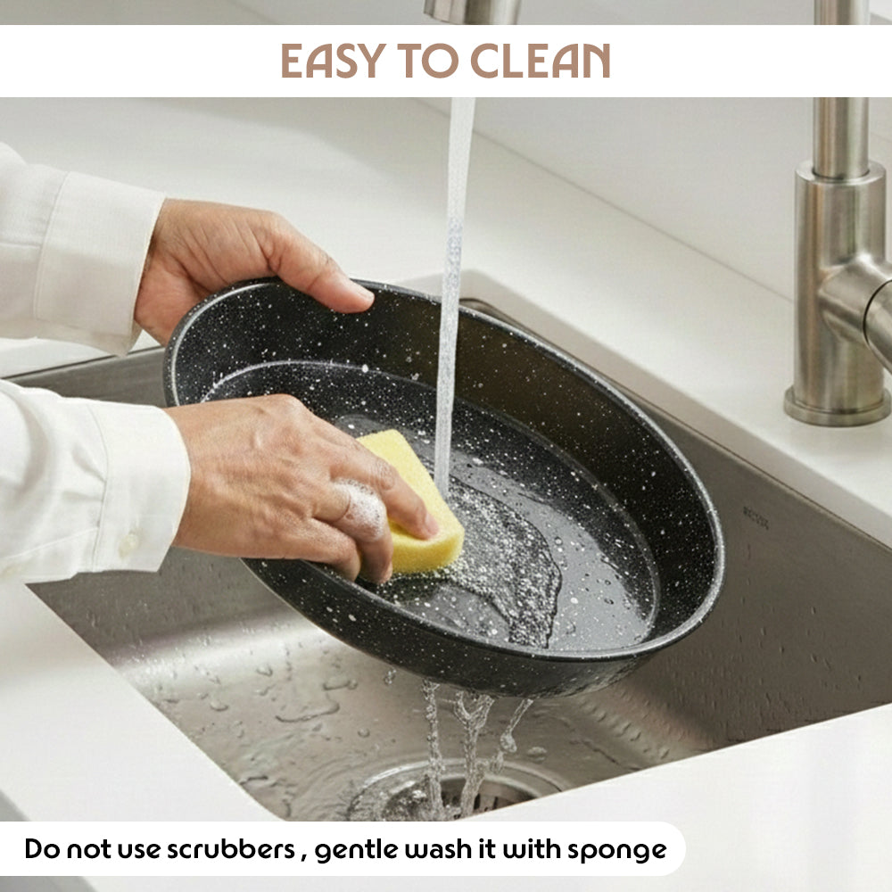 Colors Pebble Black Oval Baking Dish