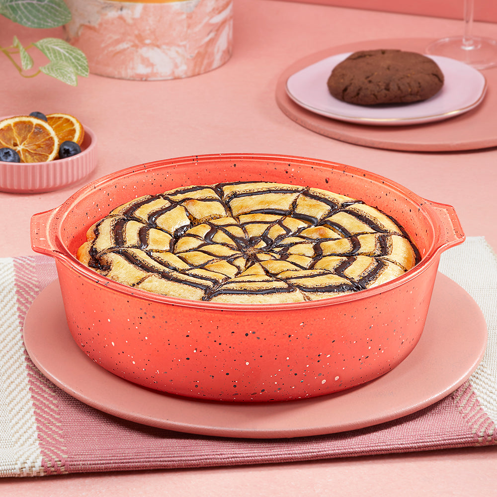 Colors Kube Pink Round Cake Dish