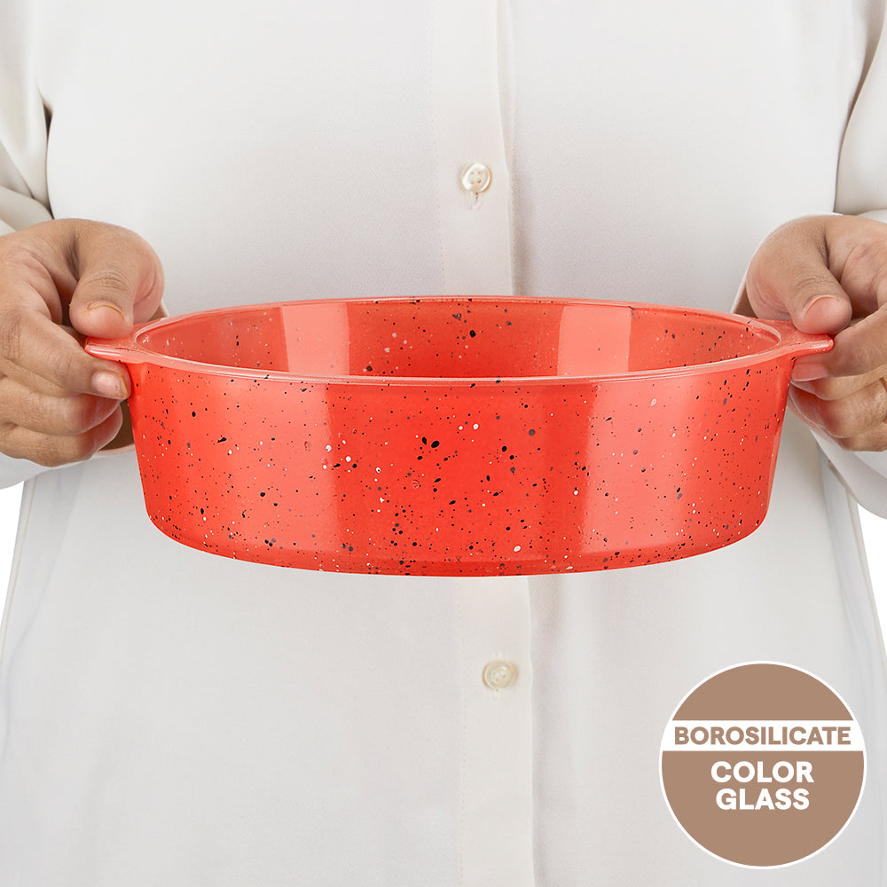 Colors Kube Pink Round Cake Dish