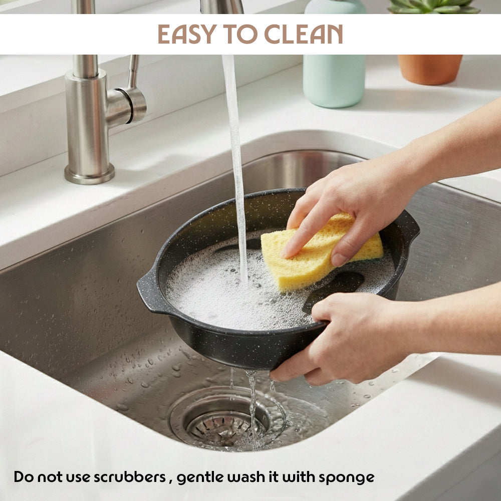 Colors Pebble Black Round Cake Dish