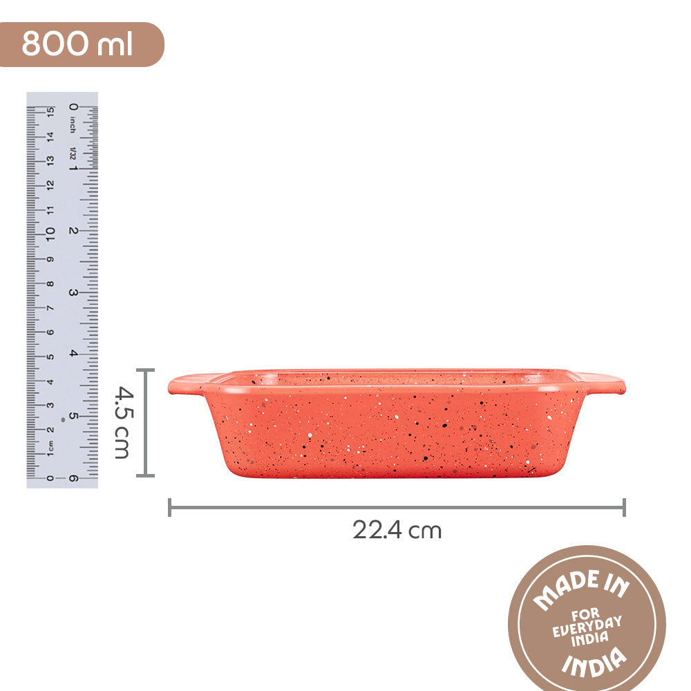 Colors Kube Pink Square Dish with Handle