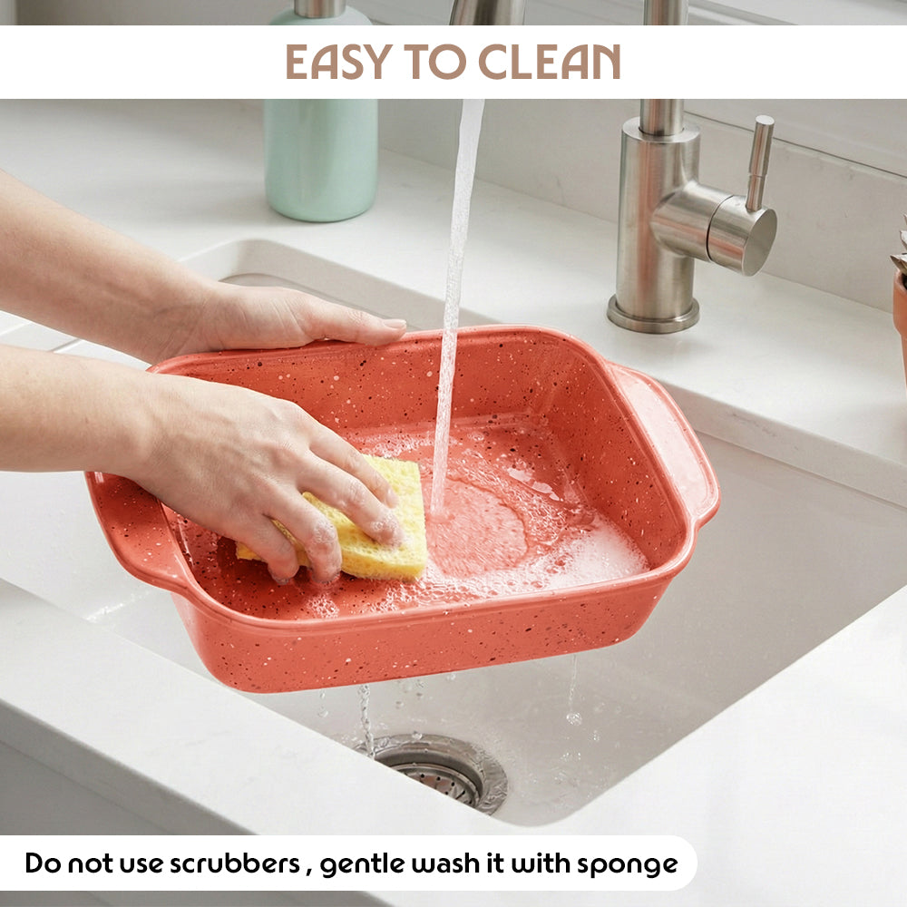 Colors Kube Pink Square Dish with Handle