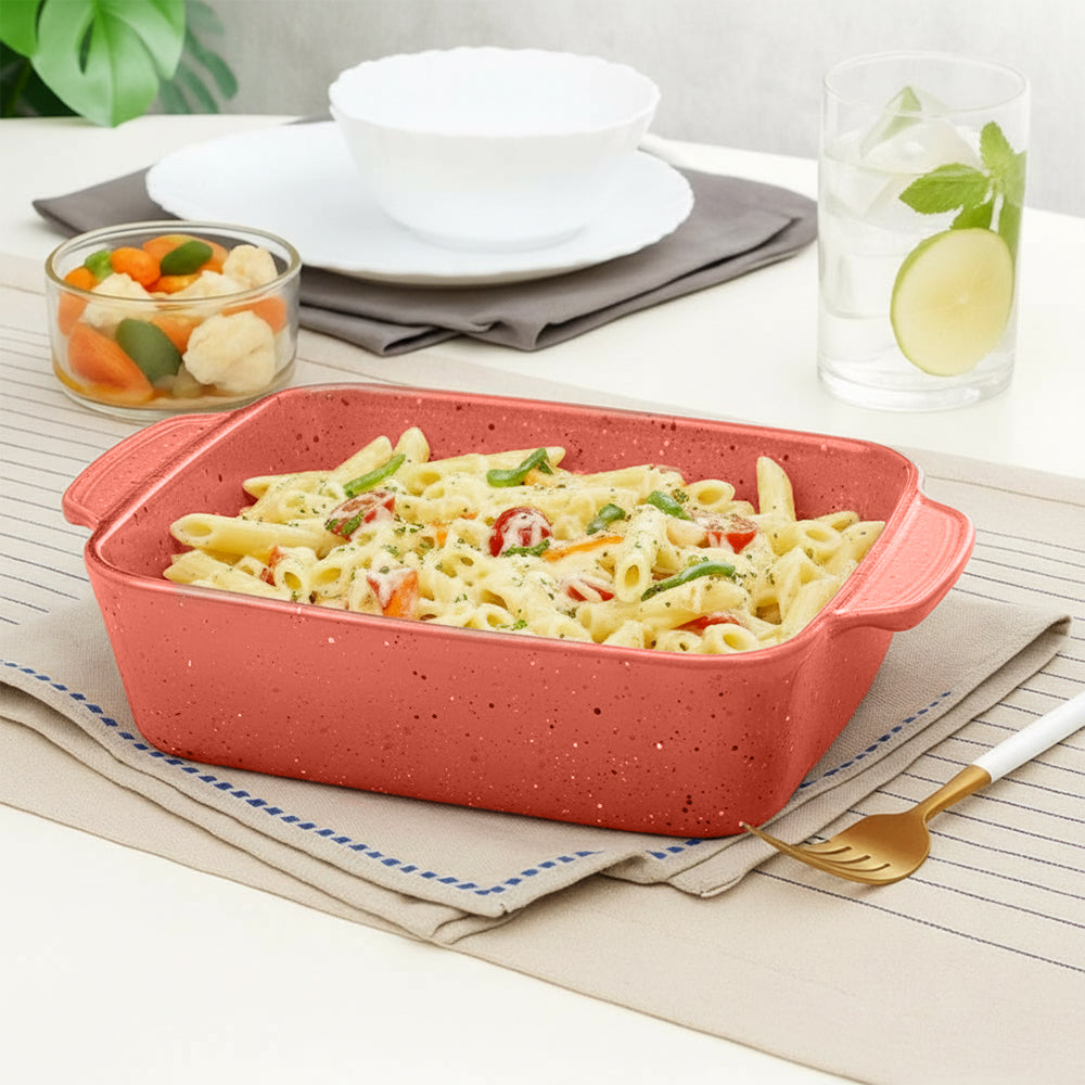 Colors Kube Pink Square Dish with Handle