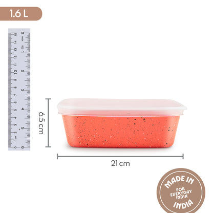 Colors Kube Pink Square Dish with Lid