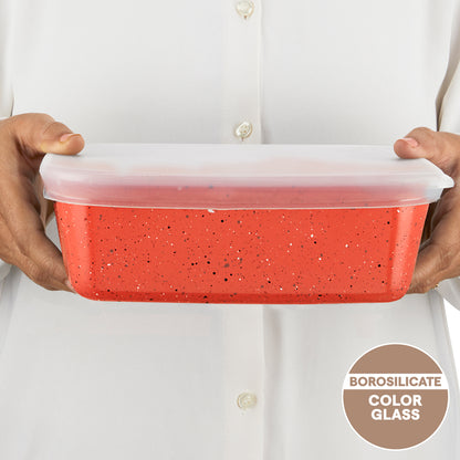 Colors Kube Pink Square Dish with Lid