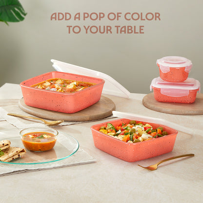 Colors Kube Pink Square Dish with Lid