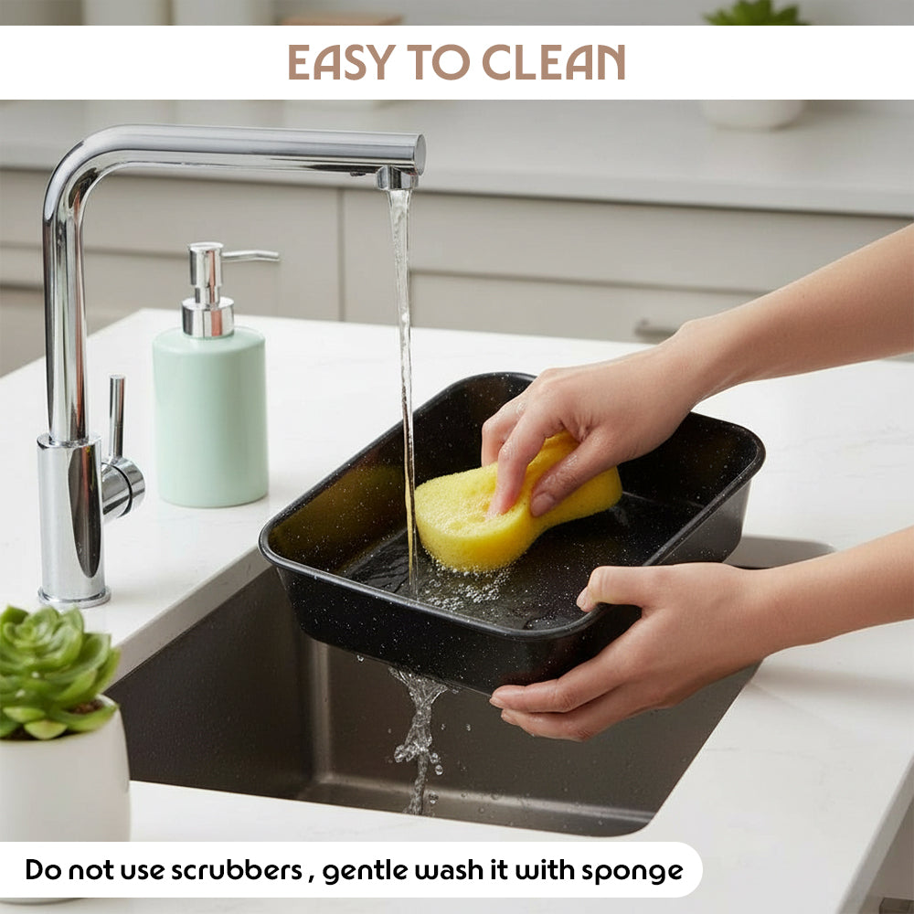 Colors Pebble Black Square Dish with Lid