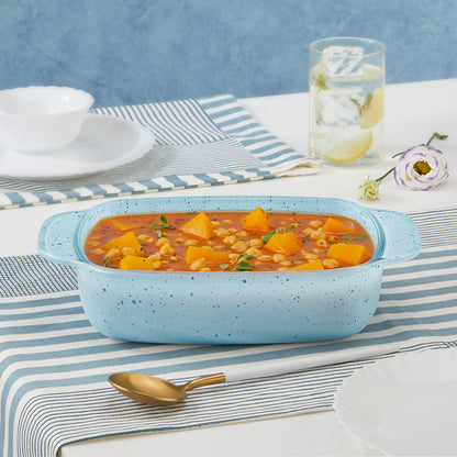 Colors Blue Deep Rectangle Dish
