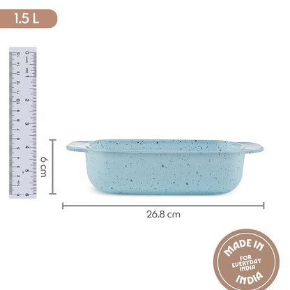 Colors Blue Deep Rectangle Dish