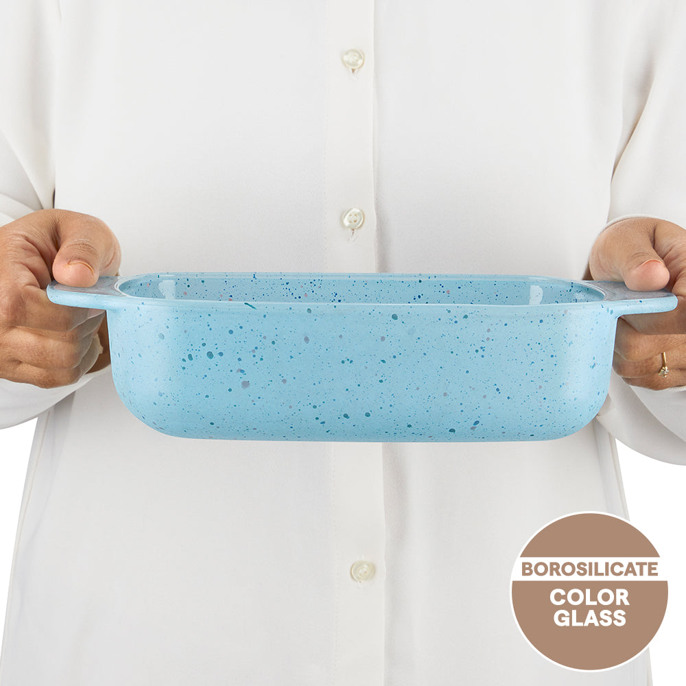 Colors Blue Deep Rectangle Dish