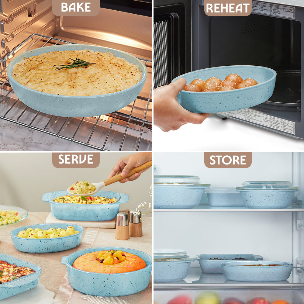 Colors Blue Oval Baking Dish