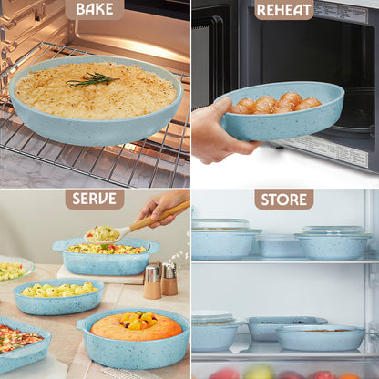 Colors Blue Oval Baking Dish