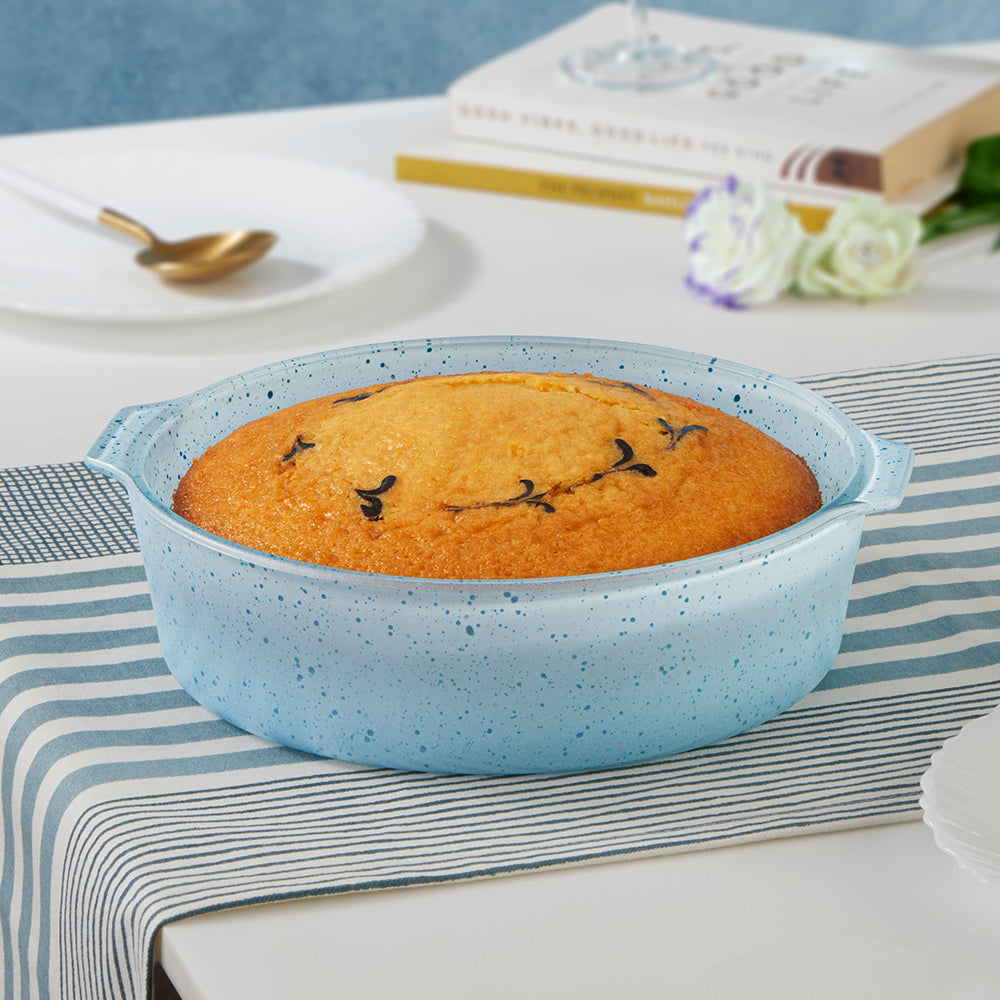 Colors Blue Round Cake Dish