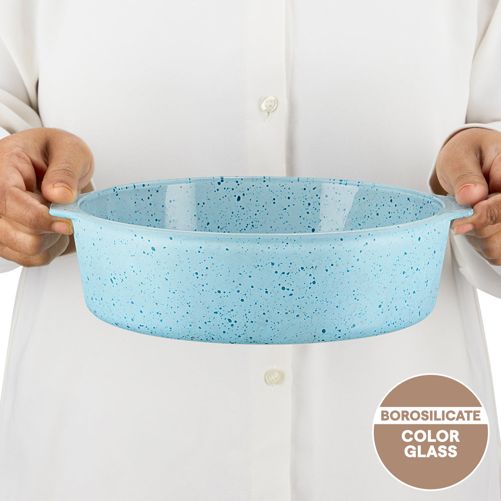 Colors Blue Round Cake Dish