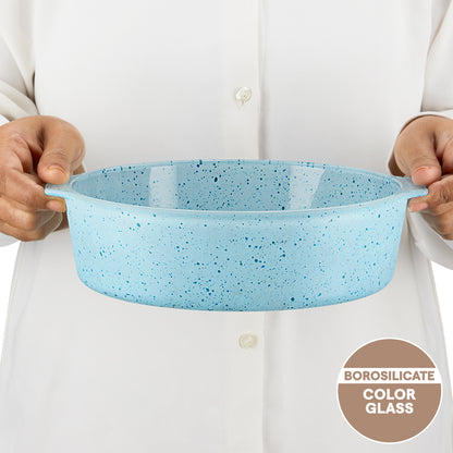 Colors Blue Round Cake Dish