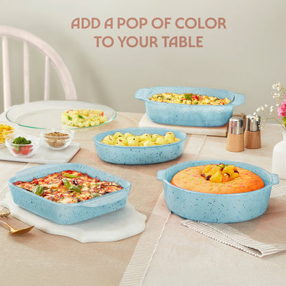 Colors Pebble Blue Square Dish with Handle