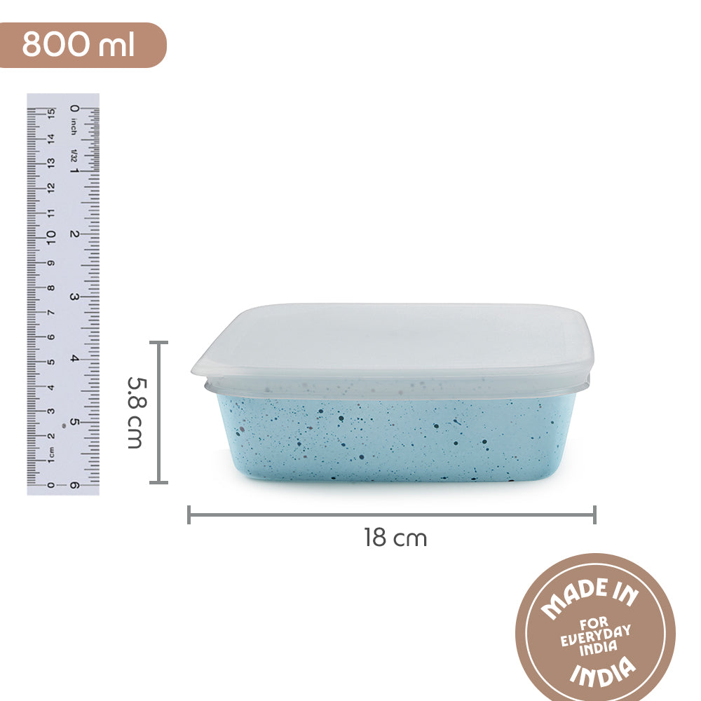 Colors Blue Square Dish with Lid