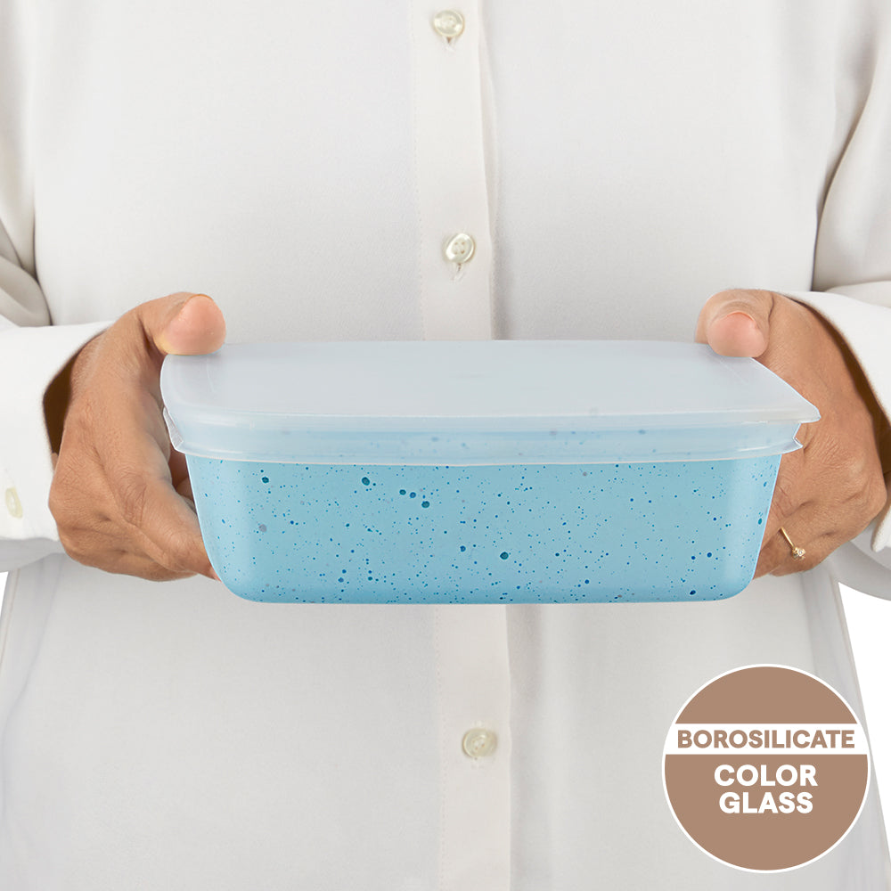 Colors Blue Square Dish with Lid