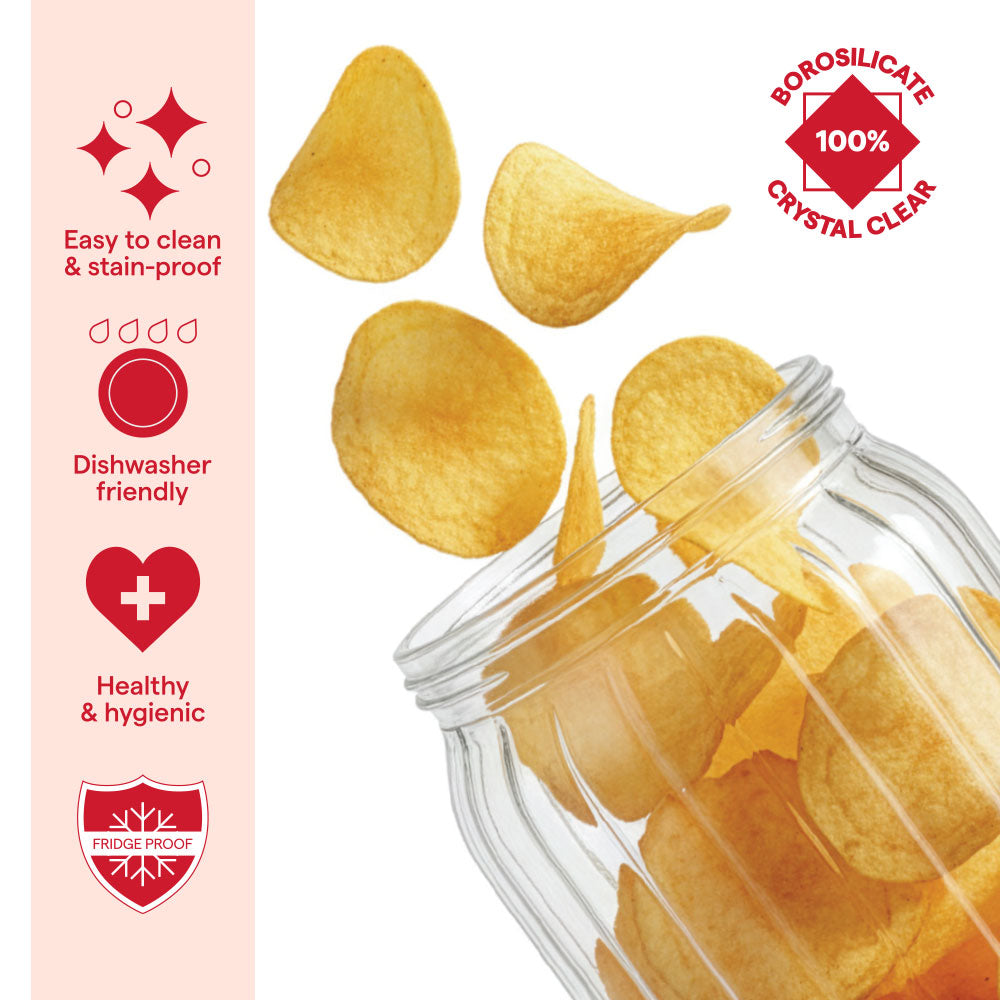 Linea Glass Jar with Acacia Lid