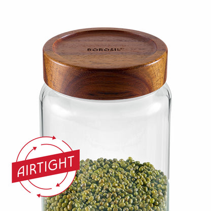 Tallwood Glass Jar with Acacia Lid