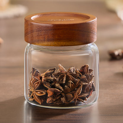 Tallwood Glass Jar with Acacia Lid
