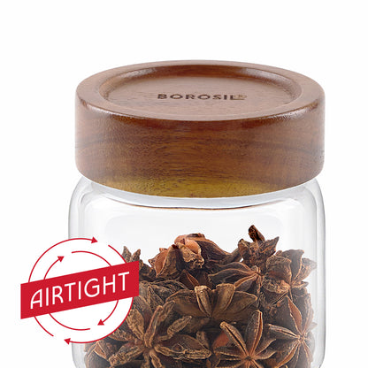 Tallwood Glass Jar with Acacia Lid