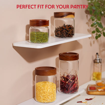 Tallwood Glass Jar with Acacia Lid