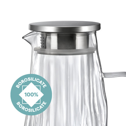Auk Clear Glass Jug with SS Lid