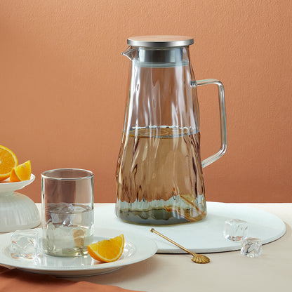 Auk Grey Glass Jug with SS Lid
