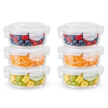 Klip n Store Round Glass Containers Set