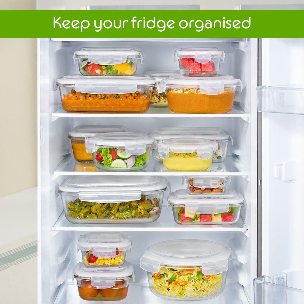 Borosil Klip n Store Rectangular Glass Container, 1.52 L