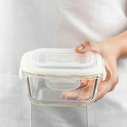 Borosil Klip n Store Square Glass Container, 800 ml 800 ml