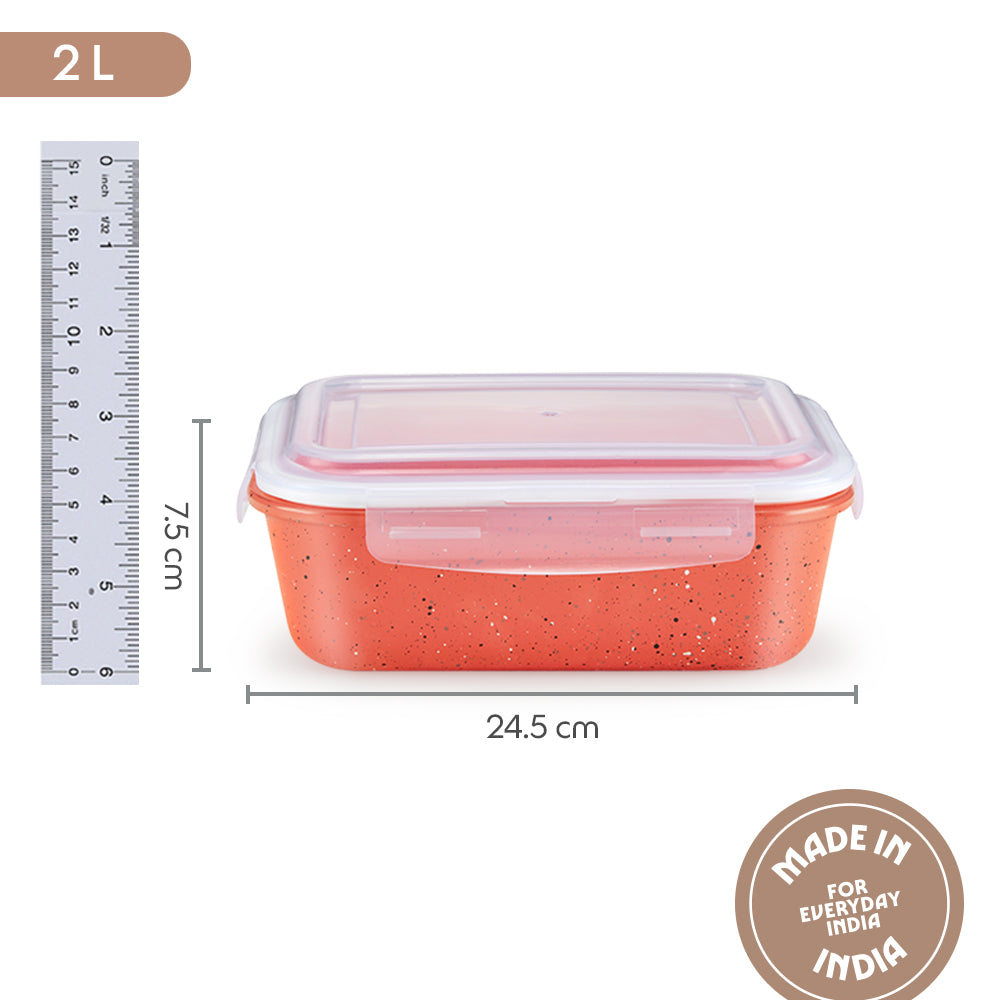 Colors Kube Pink Rectangle Klip N Store 2L