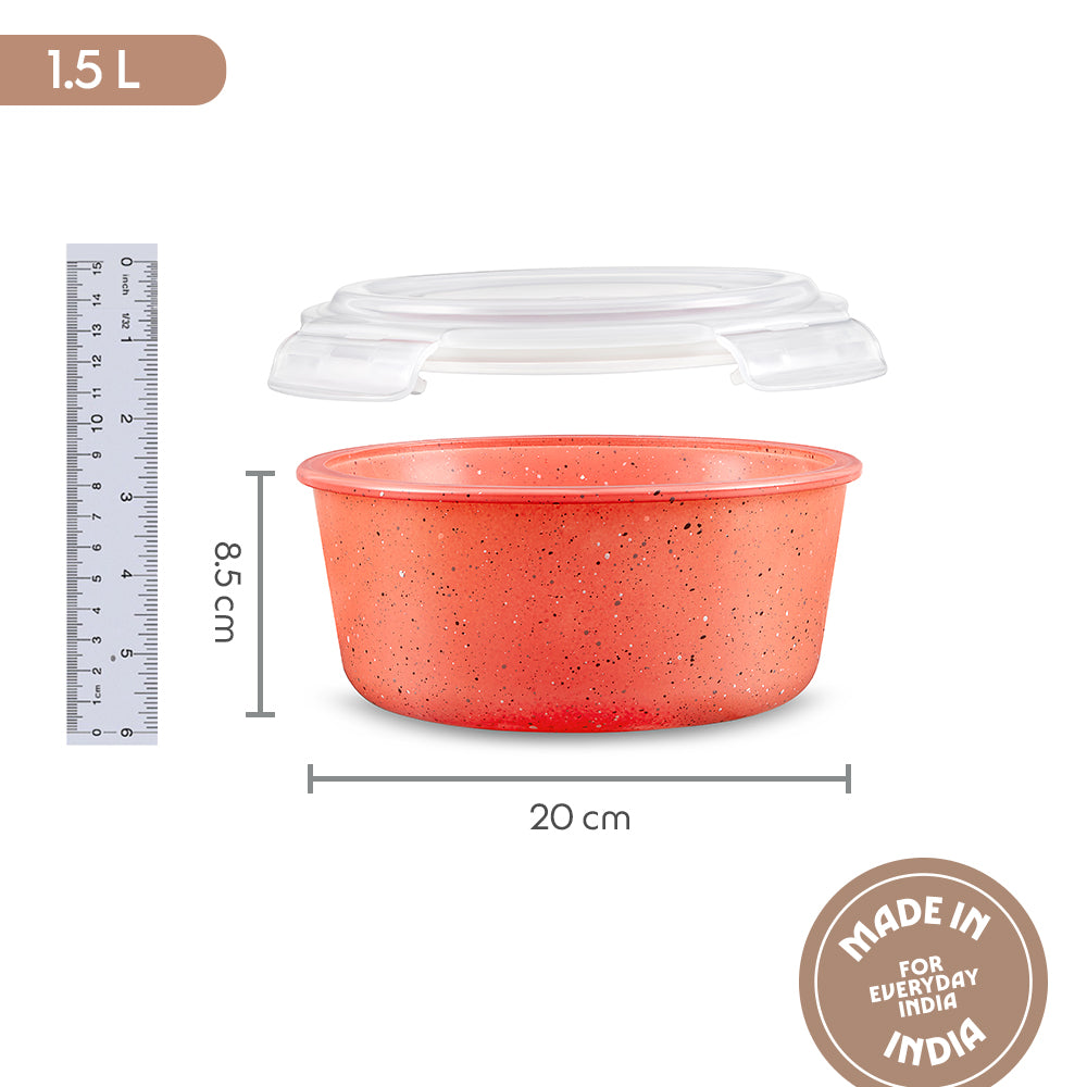 Colors Kube Pink Round Klip N Store 1.5L