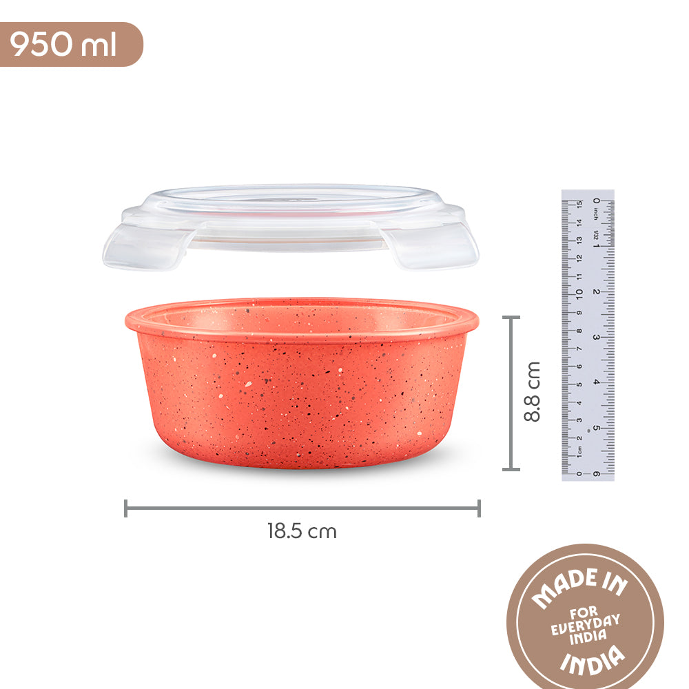 Colors Kube Pink Round Klip N Store 950 ml