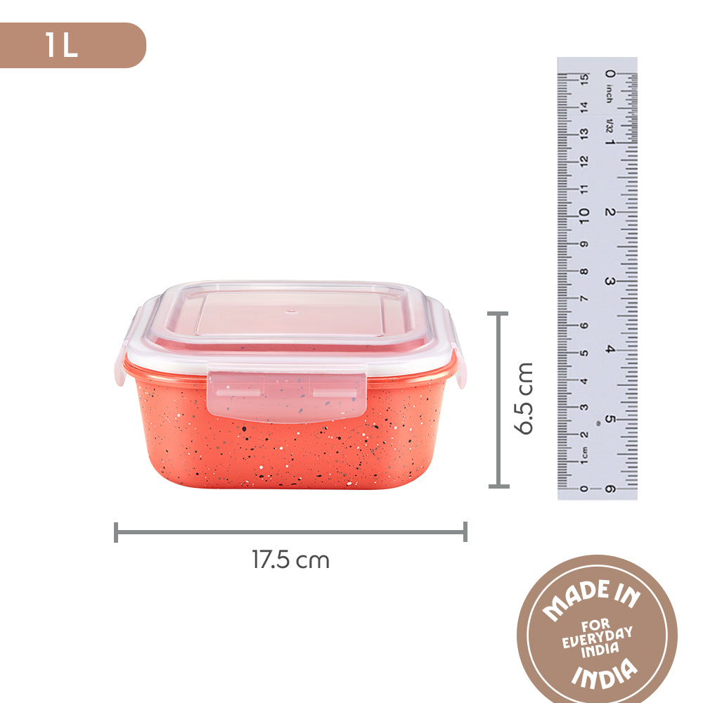 Colors Kube Pink Square Klip N Store 1L