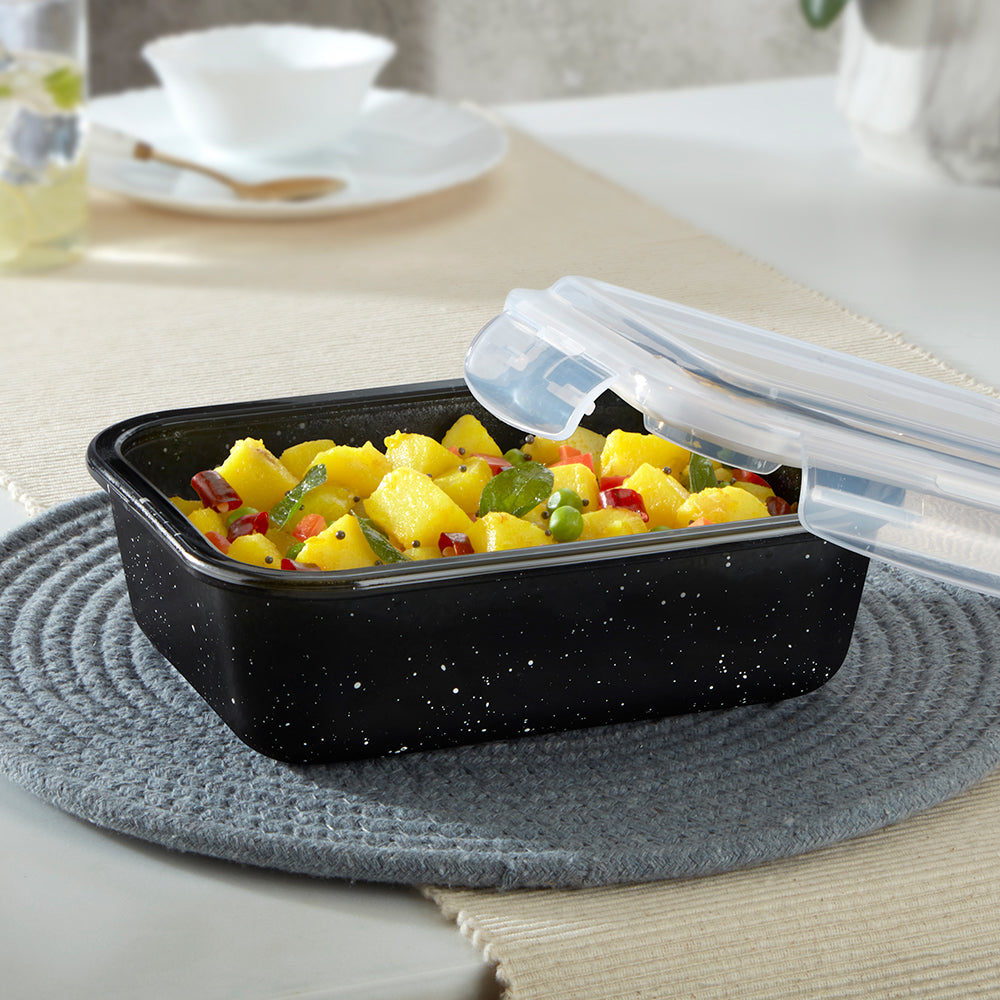 Colors Pebble Black Rectangle Klip N Store