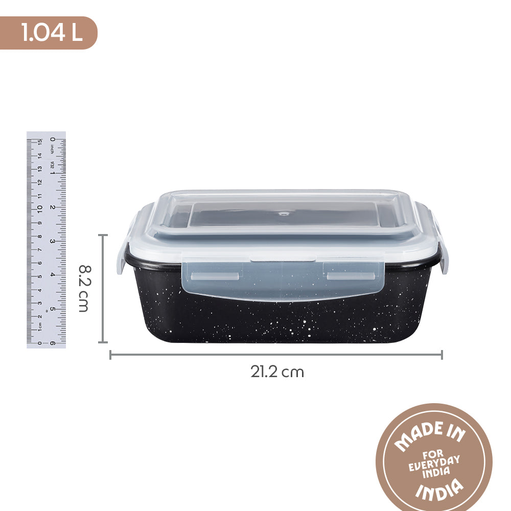 Colors Pebble Black Rectangle Klip N Store 1.04L