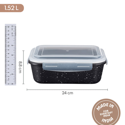 Colors Pebble Black Rectangle Klip N Store 1.52L